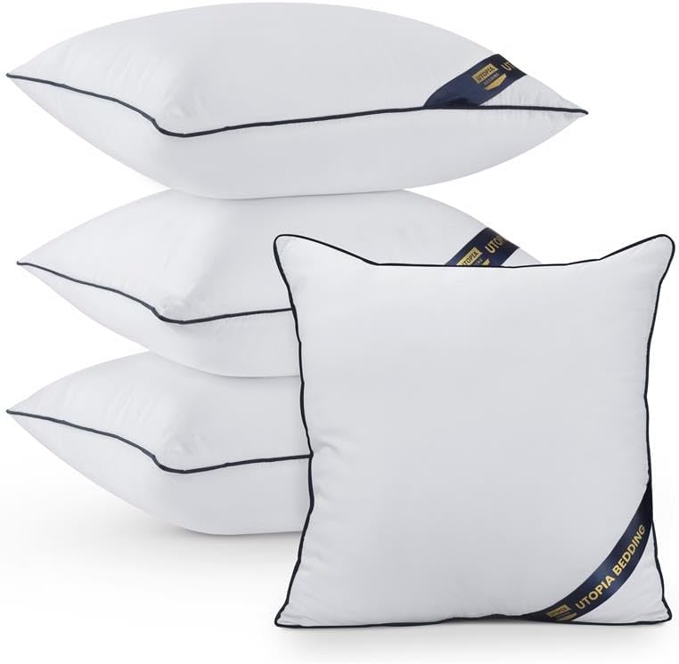 Pillow Insert 18X18 - 4-Pack 18x18 Inch White Throw Pillow
