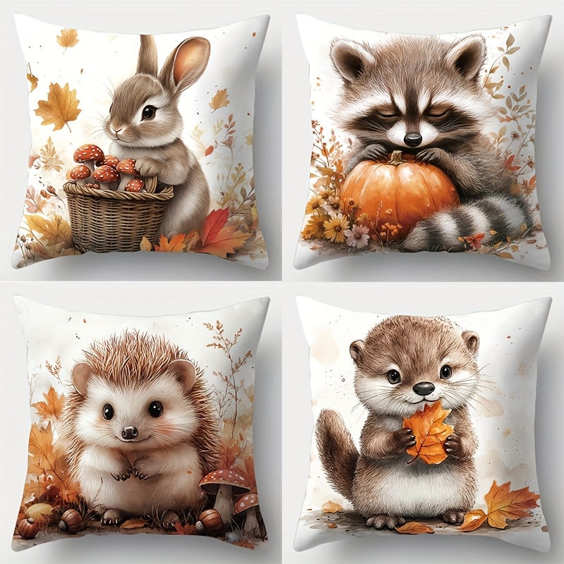 Pillow Covers Set of 4 Autumn  - Pillow Insert 18X18 incelemesi ve fiyatı