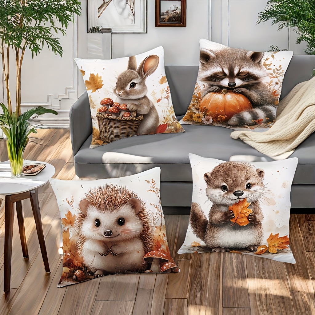 Pillow Covers Set of 4 Autumn  - Pillow Insert 18X18 incelemesi ve fiyatı