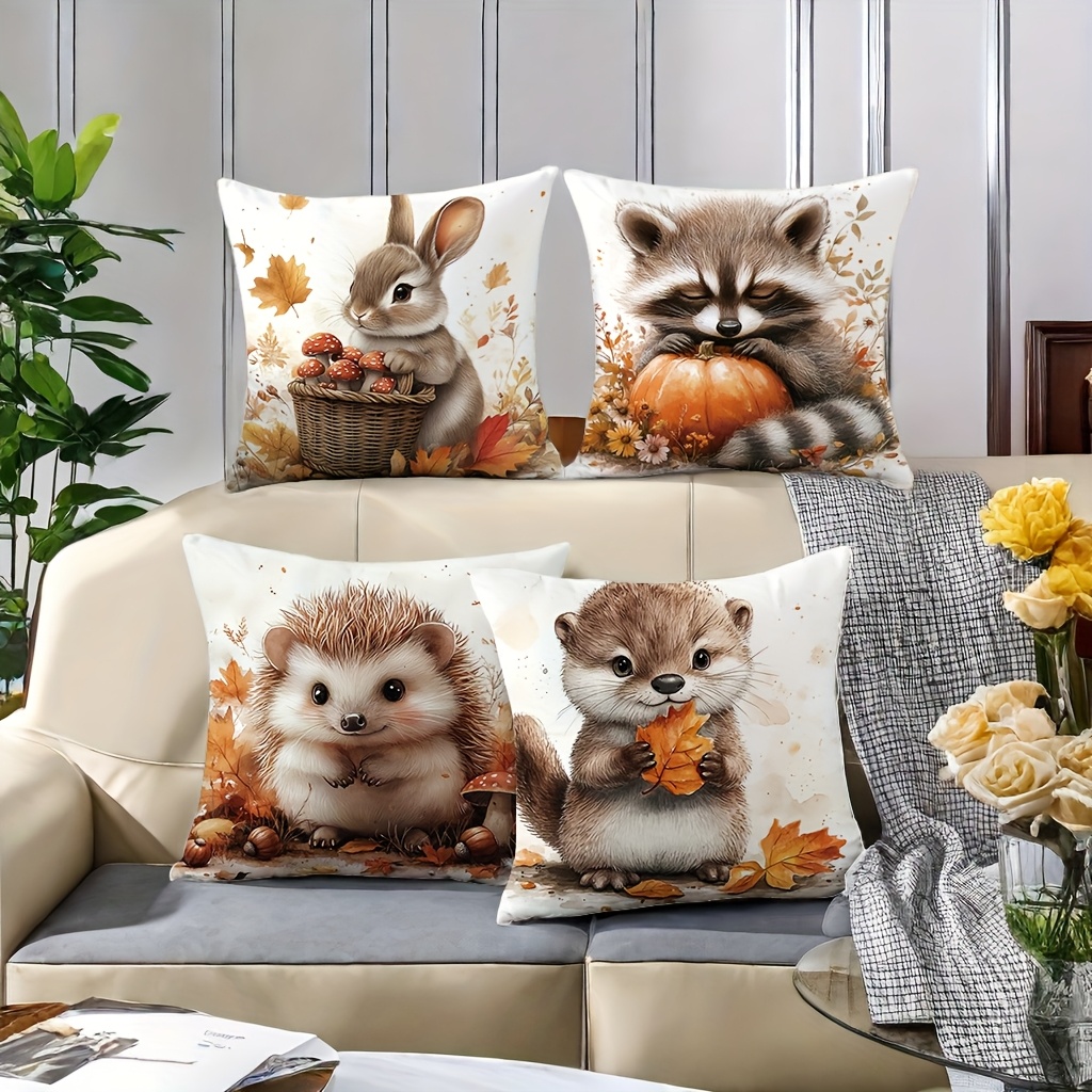 Pillow Covers Set of 4 Autumn  - Pillow Insert 18X18 incelemesi ve fiyatı