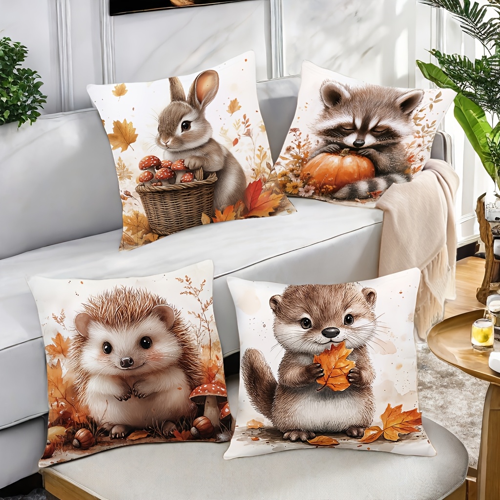 Pillow Covers Set of 4 Autumn  - Pillow Insert 18X18 incelemesi ve fiyatı