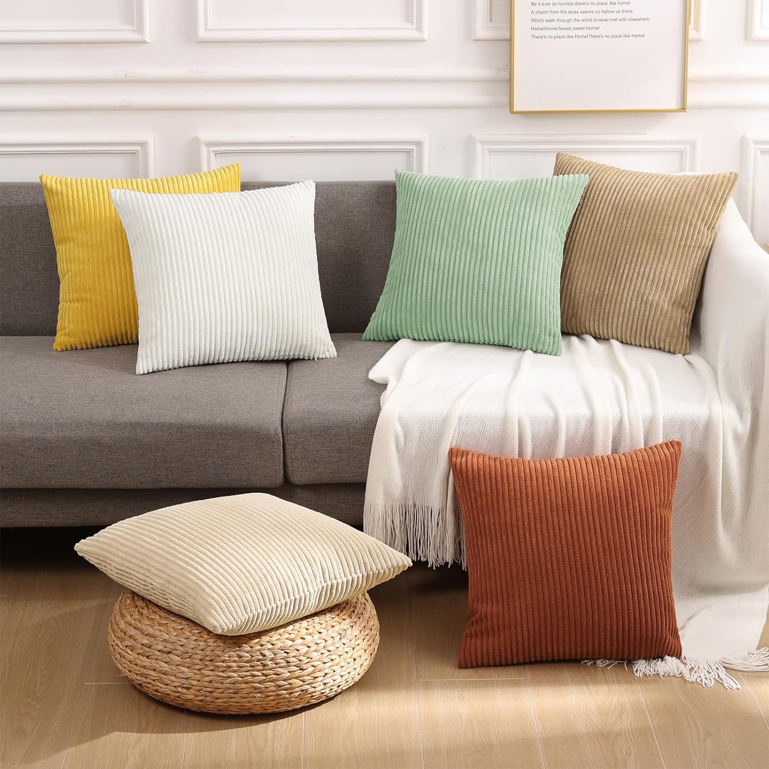 Corduroy Throw Pillow Covers 1 - Pillow Insert 18X18 incelemesi ve fiyatı