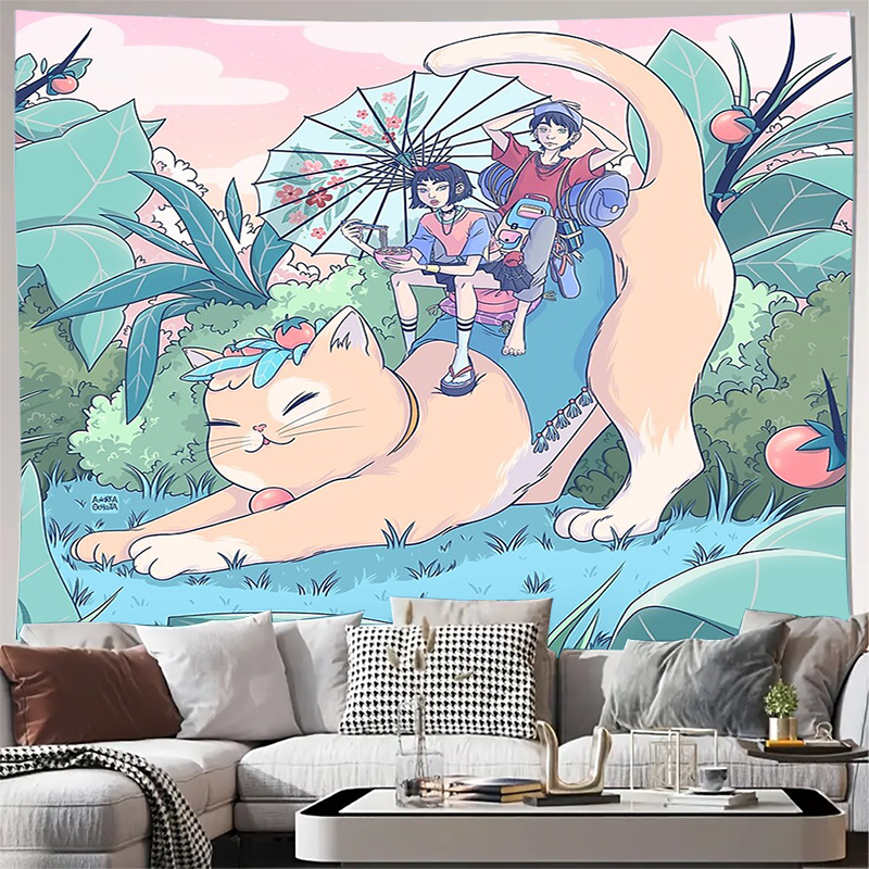 Anime Tapestry Forest Wall Han - Home Art Textiles incelemesi ve fiyatı