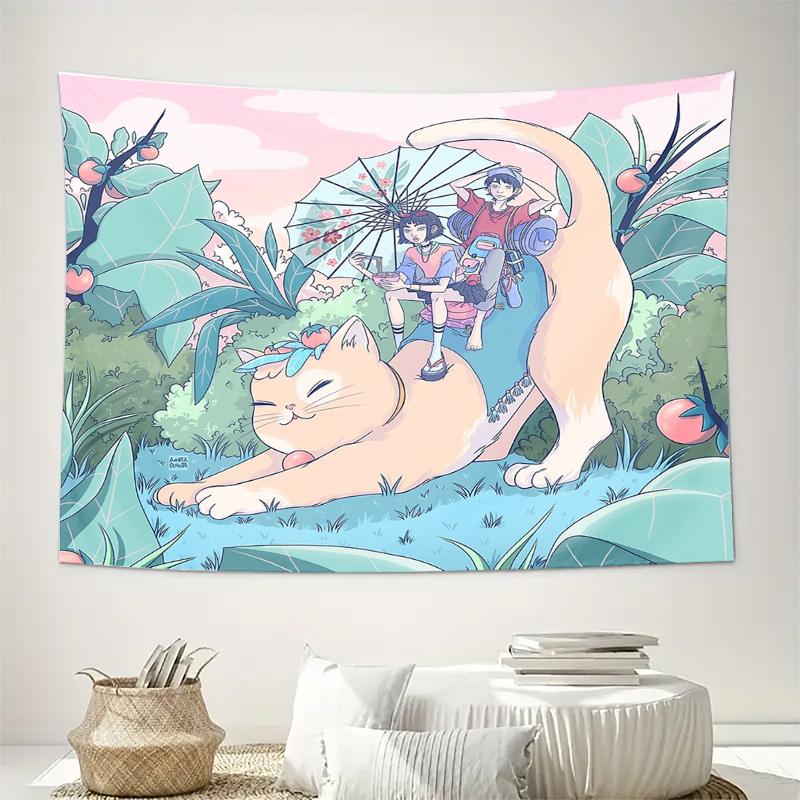 Anime Tapestry Forest Wall Han - Home Art Textiles incelemesi ve fiyatı