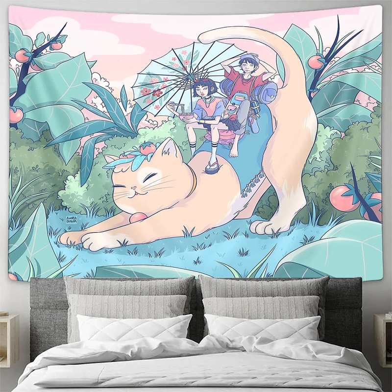 Anime Tapestry Forest Wall Han - Home Art Textiles incelemesi ve fiyatı