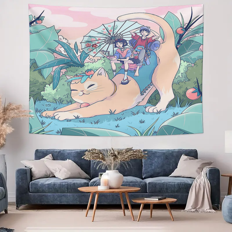 Anime Tapestry Forest Wall Han - Home Art Textiles incelemesi ve fiyatı