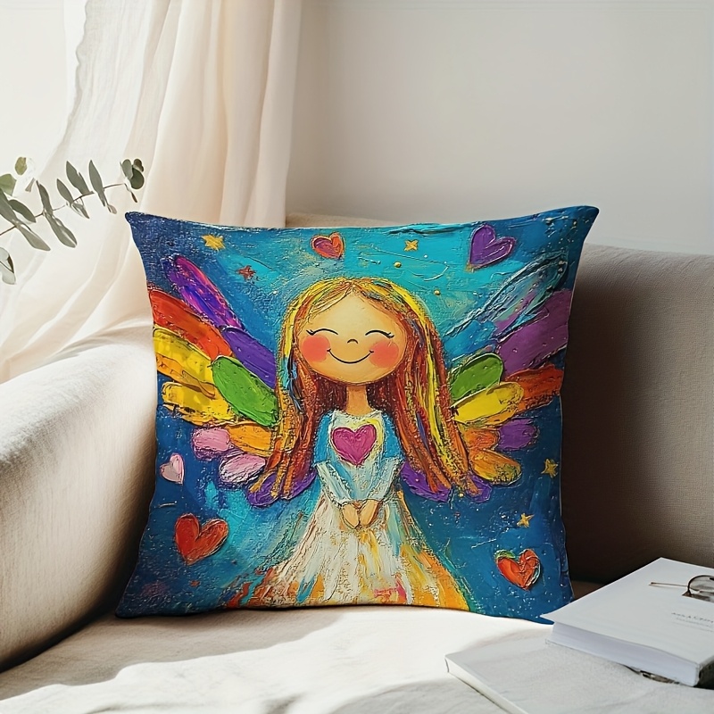 Colorful Angel Wings Pillow Co - Pillow Insert 18X18 incelemesi ve fiyatı
