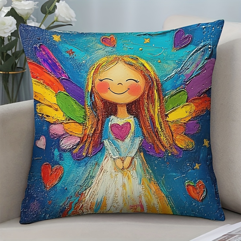 Colorful Angel Wings Pillow Co - Pillow Insert 18X18 incelemesi ve fiyatı
