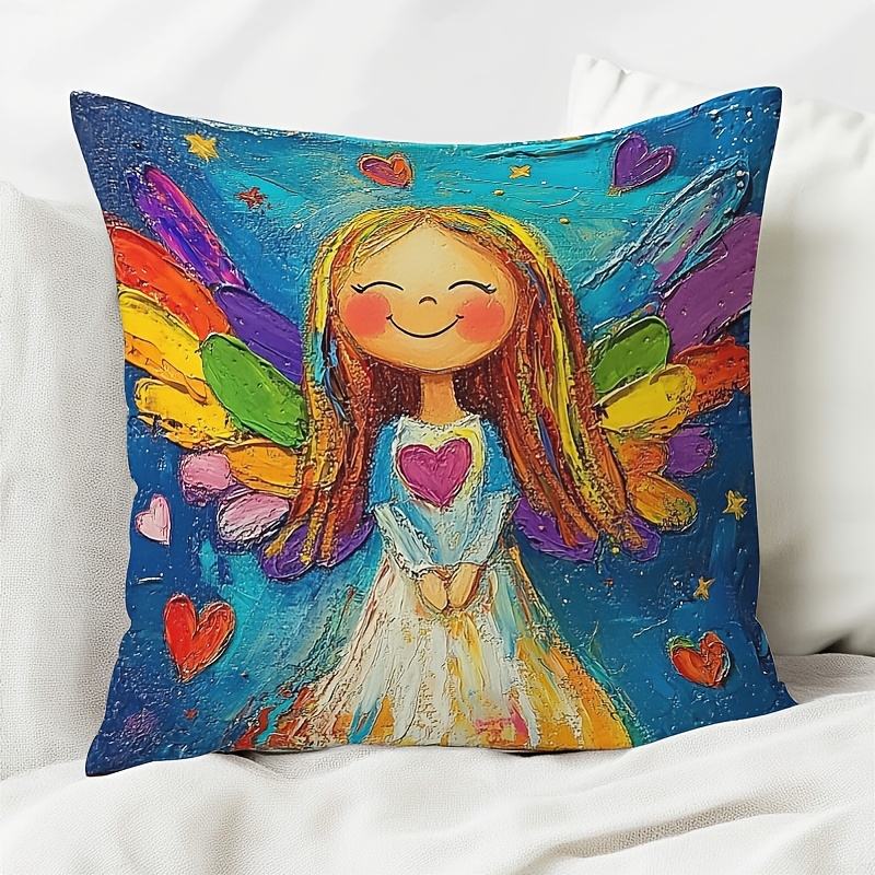 Colorful Angel Wings Pillow Co - Pillow Insert 18X18 incelemesi ve fiyatı
