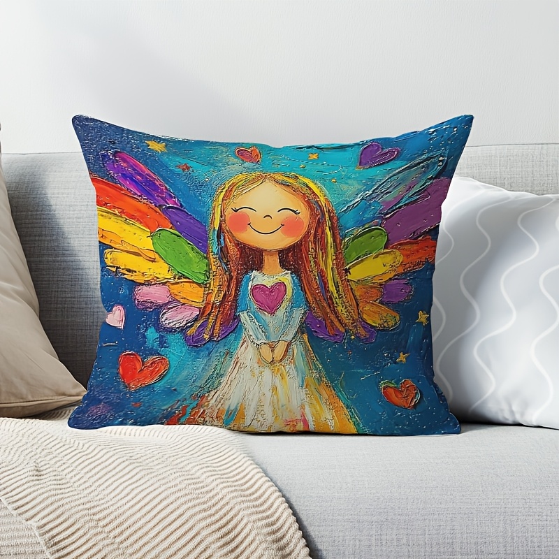 Colorful Angel Wings Pillow Co - Pillow Insert 18X18 incelemesi ve fiyatı