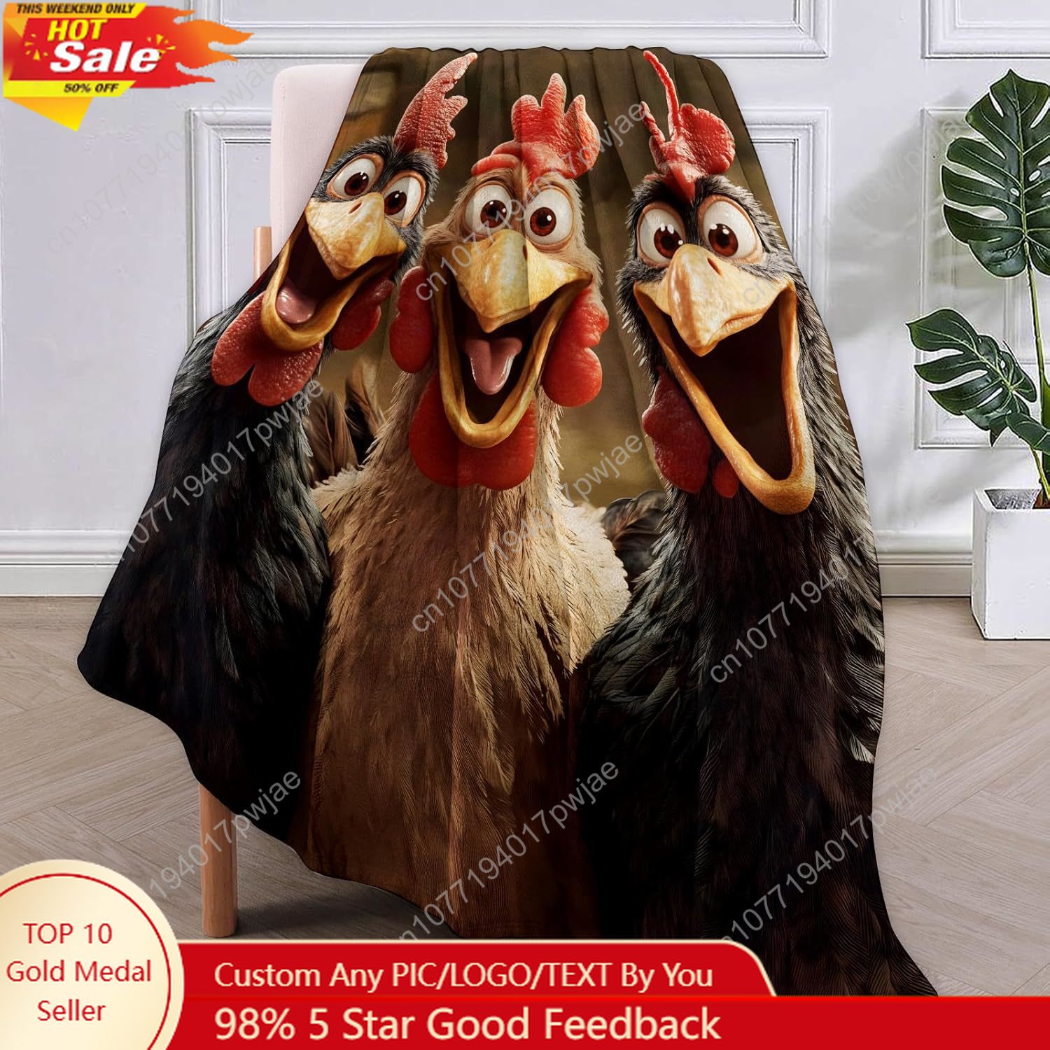Chickens Blanket Gifts for Wom - Home Of Textiles incelemesi ve fiyatı