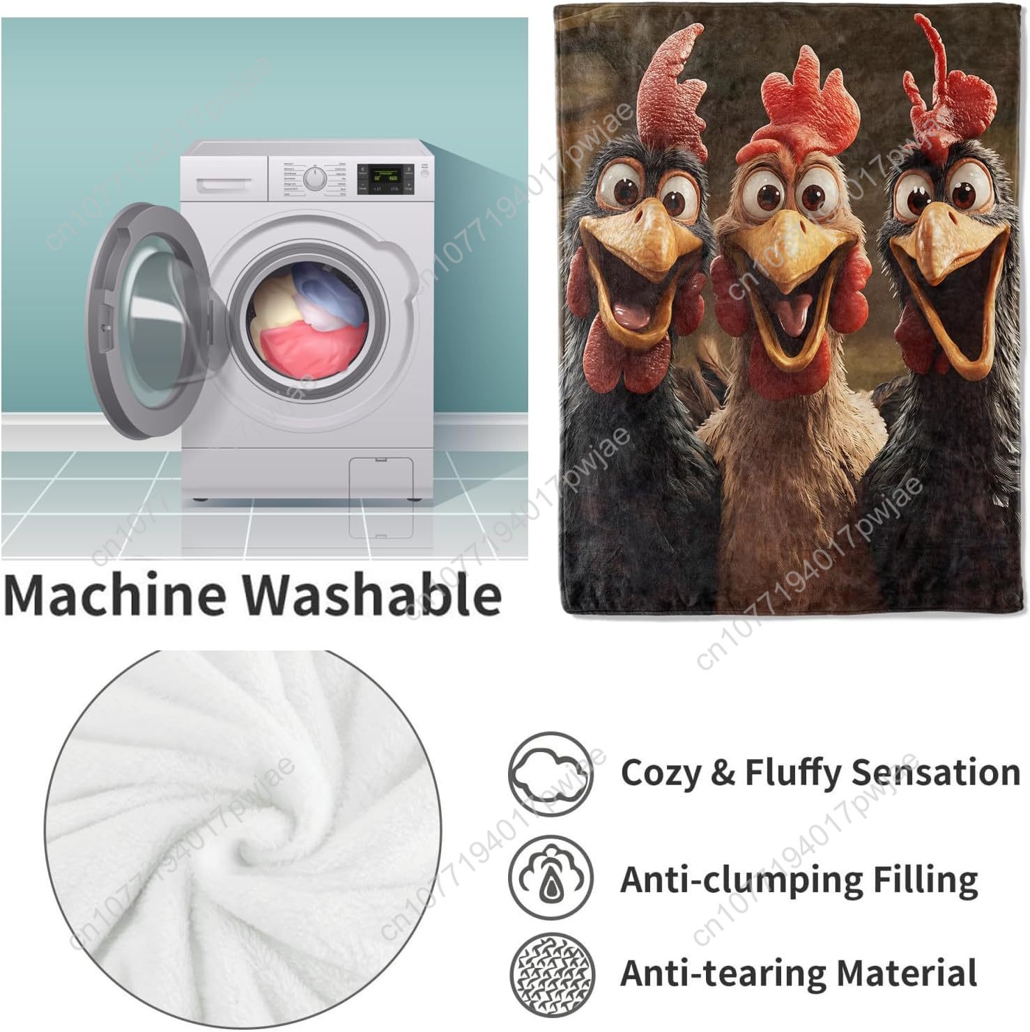 Chickens Blanket Gifts for Wom - Home Of Textiles incelemesi ve fiyatı