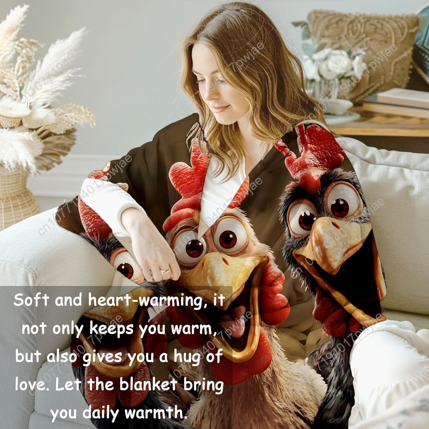 Chickens Blanket Gifts for Wom - Home Of Textiles incelemesi ve fiyatı