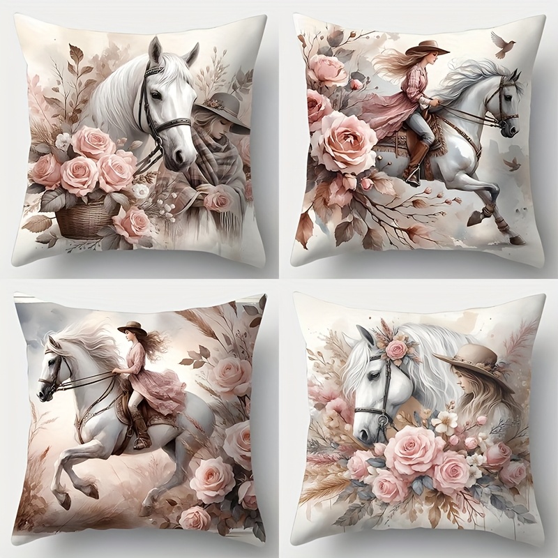 Pillow Covers Set of 4 Sofa Cu - Pillow Insert 18X18 incelemesi ve fiyatı