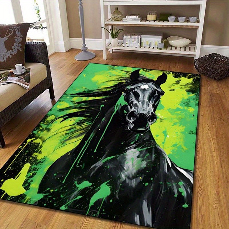 Abstract Horse Rug in Green an - Home Textiles Designer incelemesi ve fiyatı