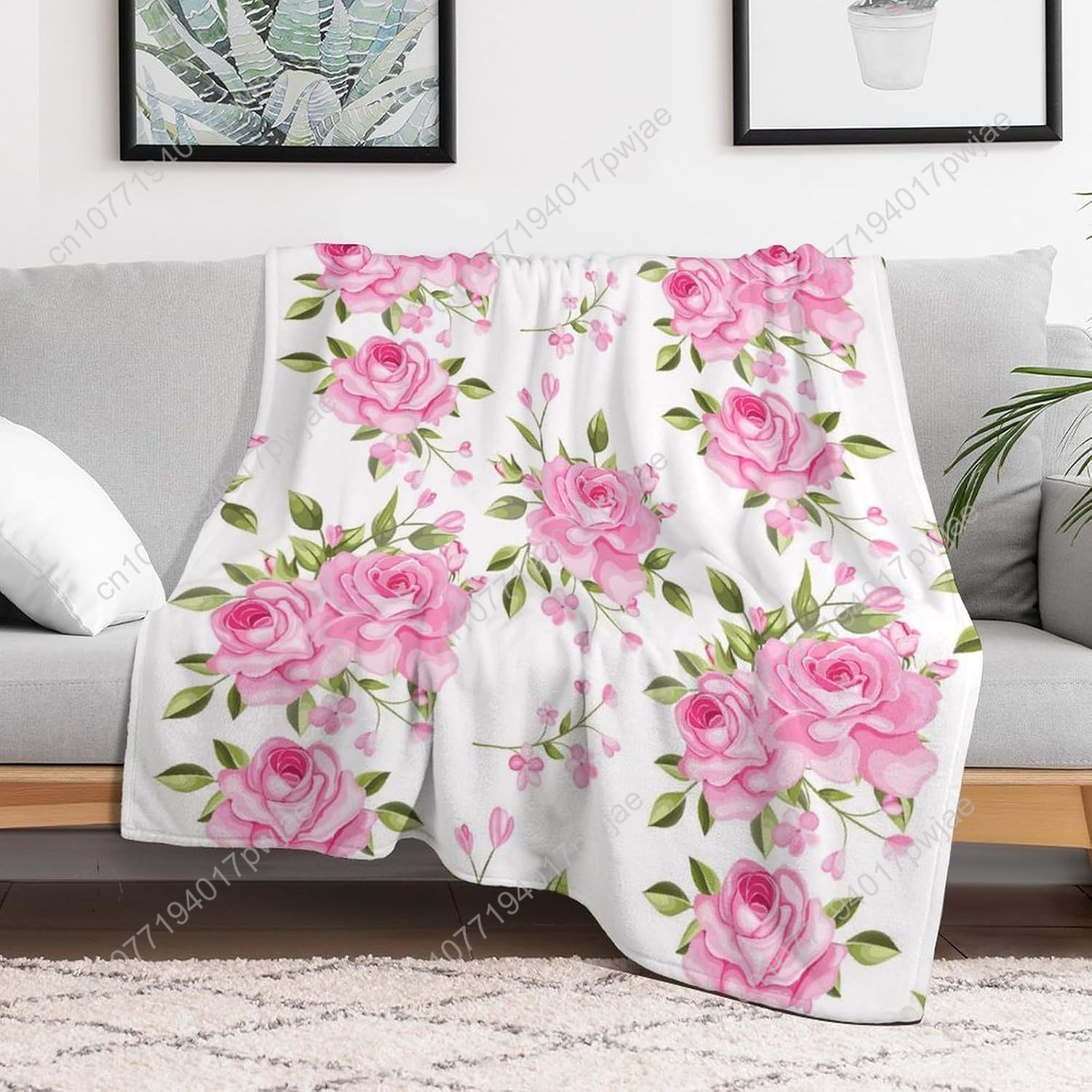 Pink Flower Throw Blanket Flor - Home Of Textiles incelemesi ve fiyatı