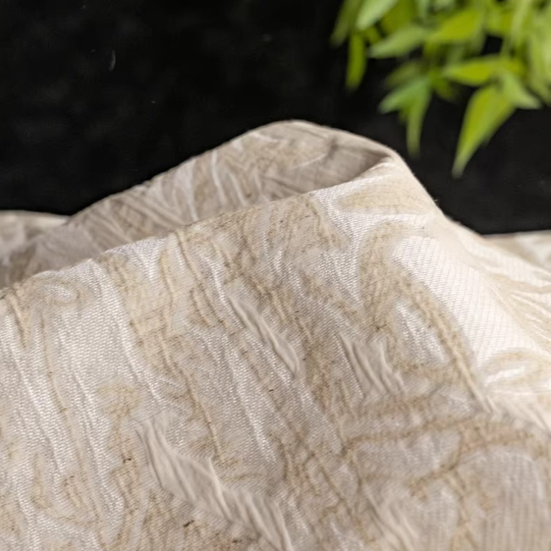 Beige Linen Jacquard Fabric Fl - Home Textiles Designer incelemesi ve fiyatı