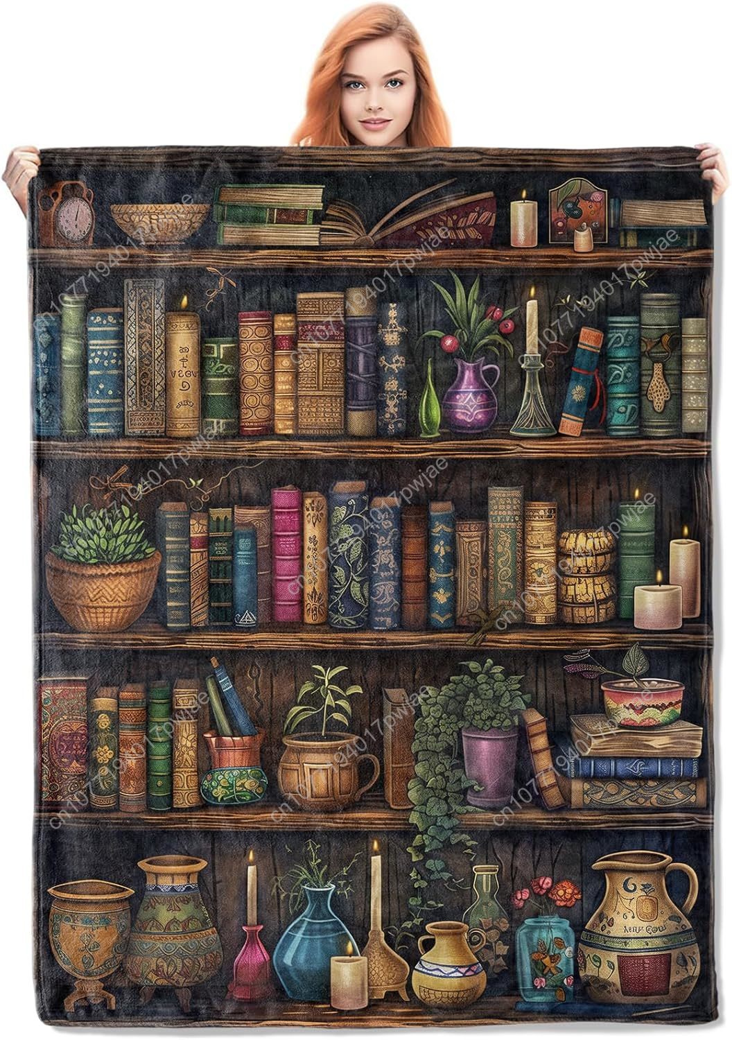 Vintage Bookshelf Blanket Read - Home Of Textiles incelemesi ve fiyatı