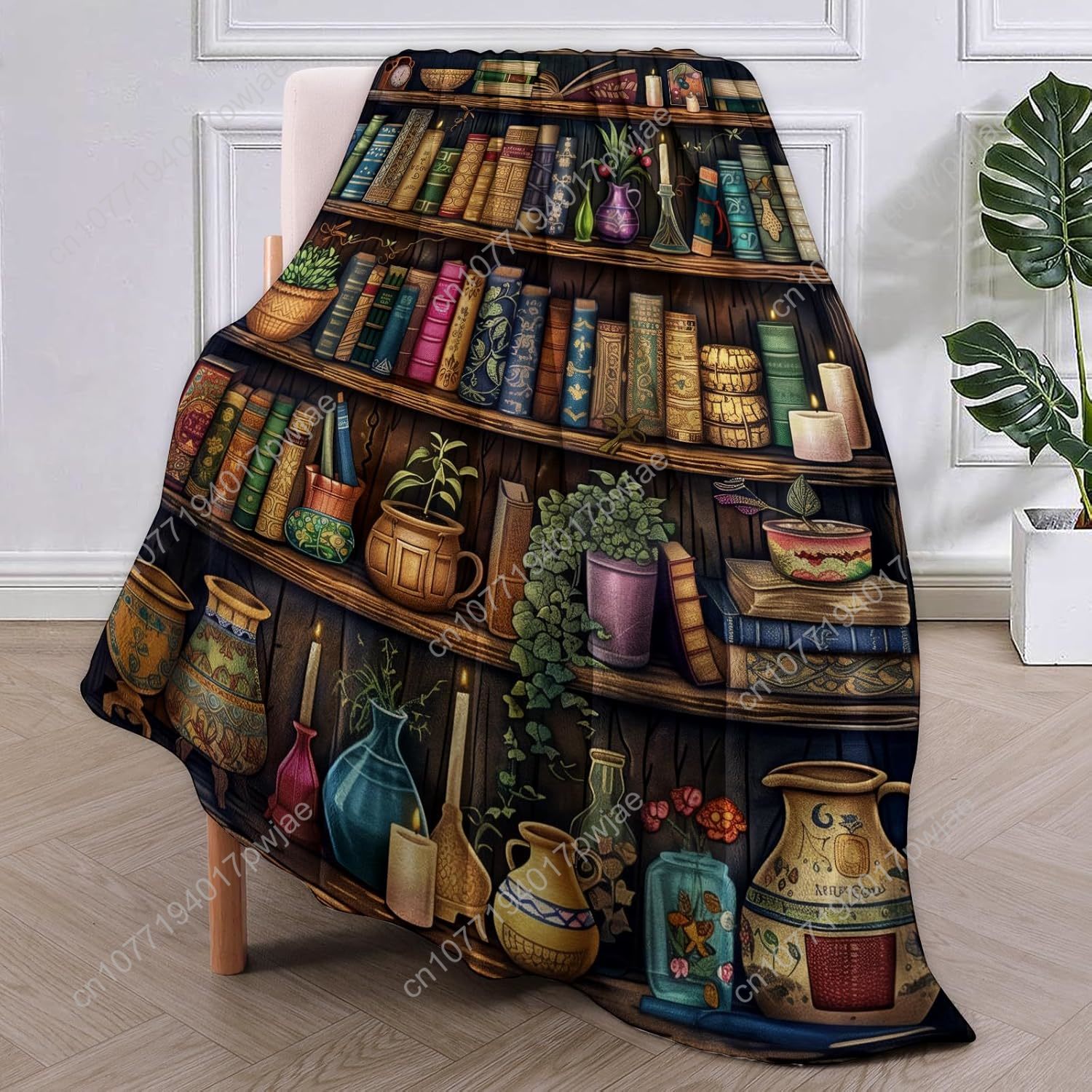 Vintage Bookshelf Blanket Read - Home Of Textiles incelemesi ve fiyatı