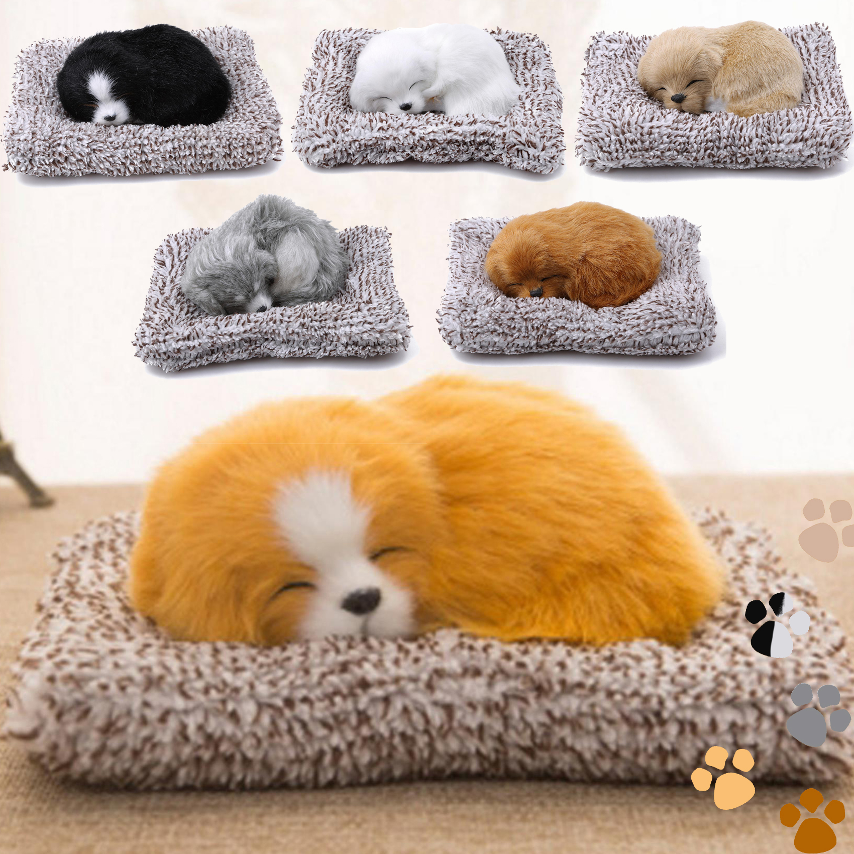 1PC Cute Lying Dog Figurine Ka - Home Art Textiles incelemesi ve fiyatı