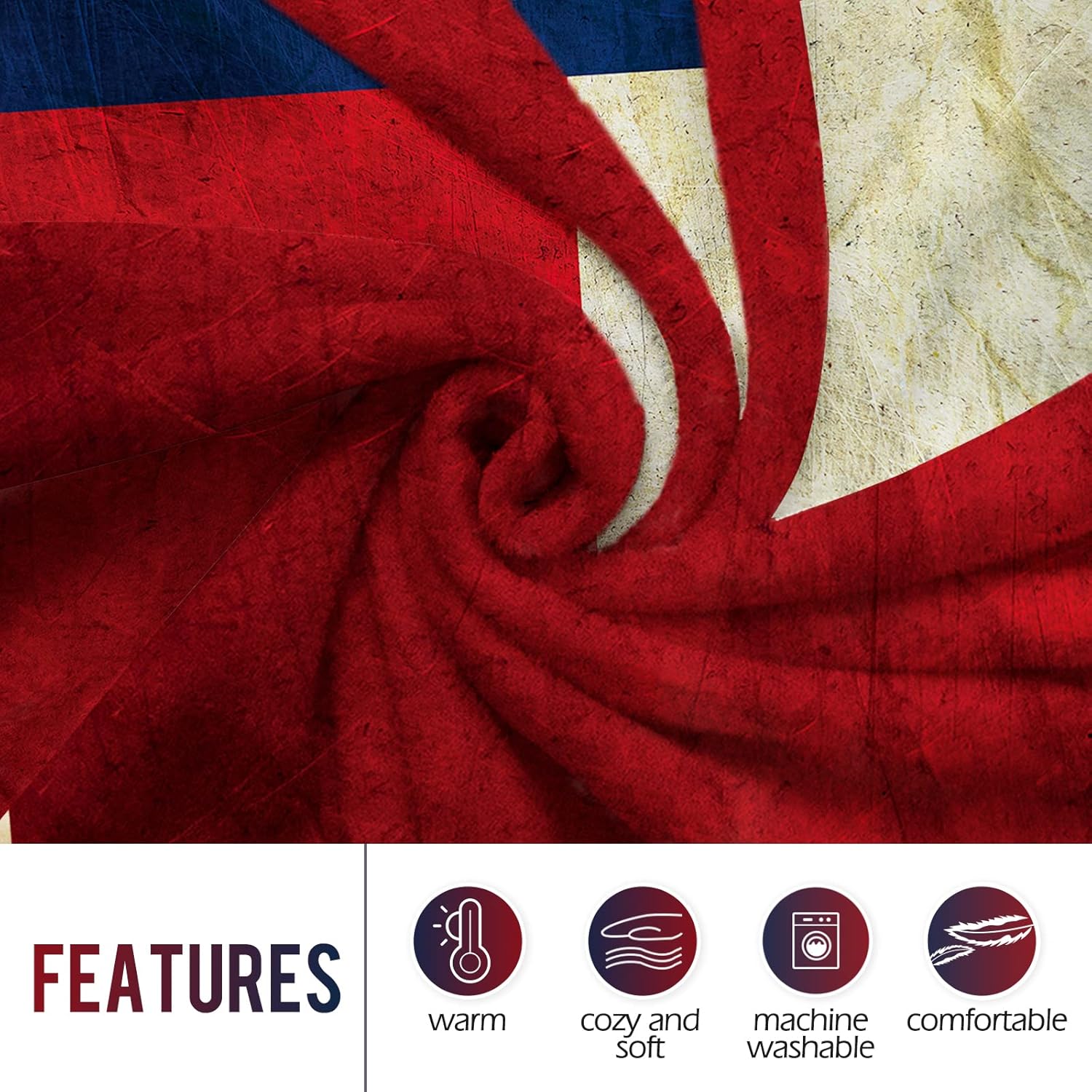 Levens Texas Flag Throw Blanke - Home Of Textiles incelemesi ve fiyatı