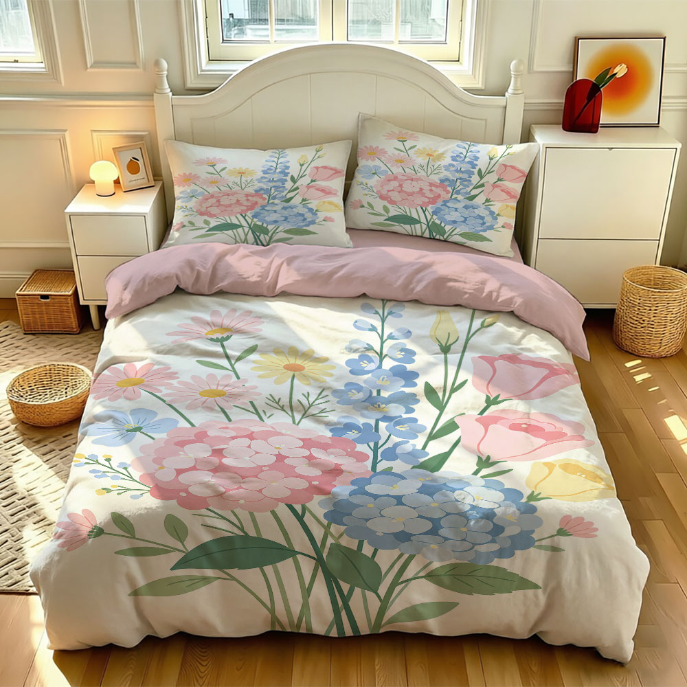 3pcs Floral Print Coreless Duv - Home Textiles Products incelemesi ve fiyatı
