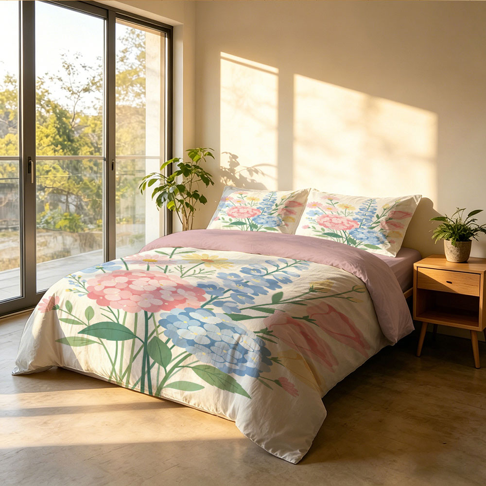 3pcs Floral Print Coreless Duv - Home Textiles Products incelemesi ve fiyatı