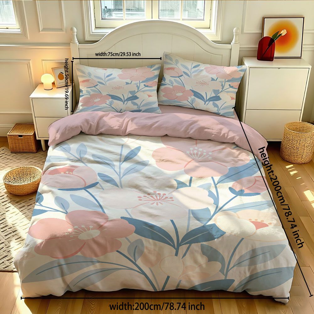3pcs Floral Print Coreless Duv - Home Textiles Products incelemesi ve fiyatı