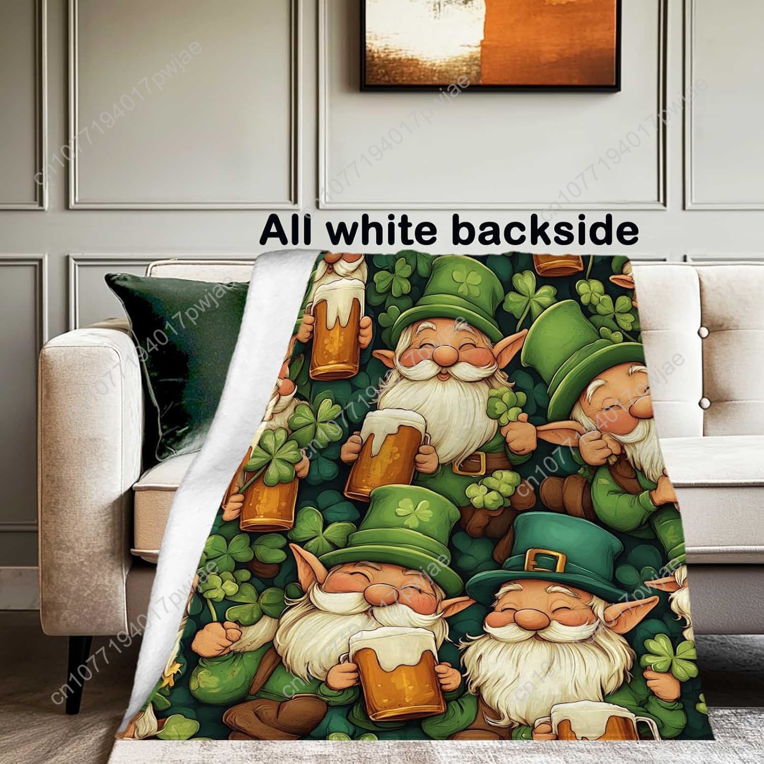 St. Patrick’s Day Gnome Throw  - Home Of Textiles incelemesi ve fiyatı