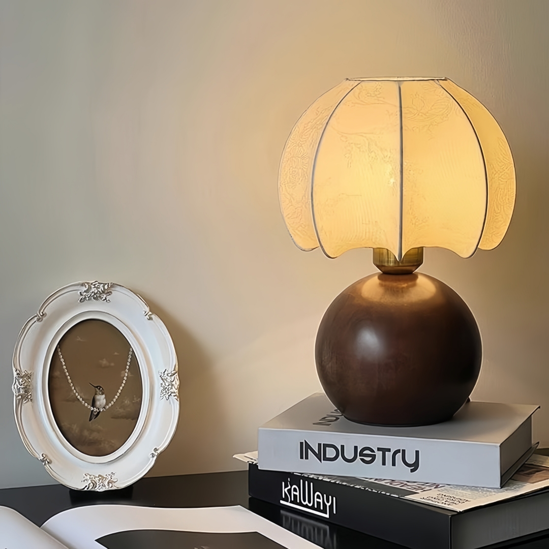 Vintage floral table lamp, med - Home Of Textiles incelemesi ve fiyatı