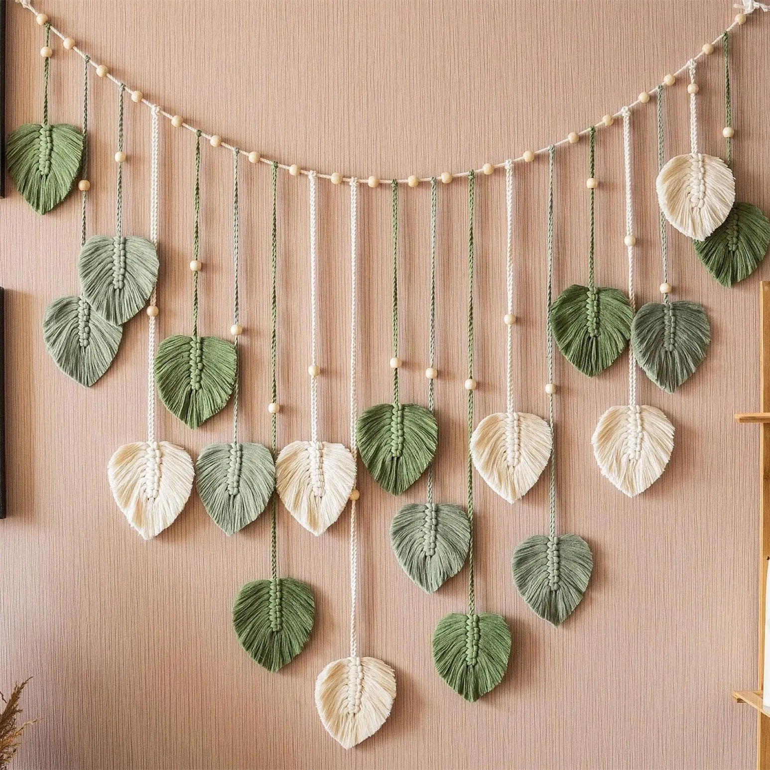 1 Pc Green Leaves Garland, Mac - Home Art Textiles incelemesi ve fiyatı