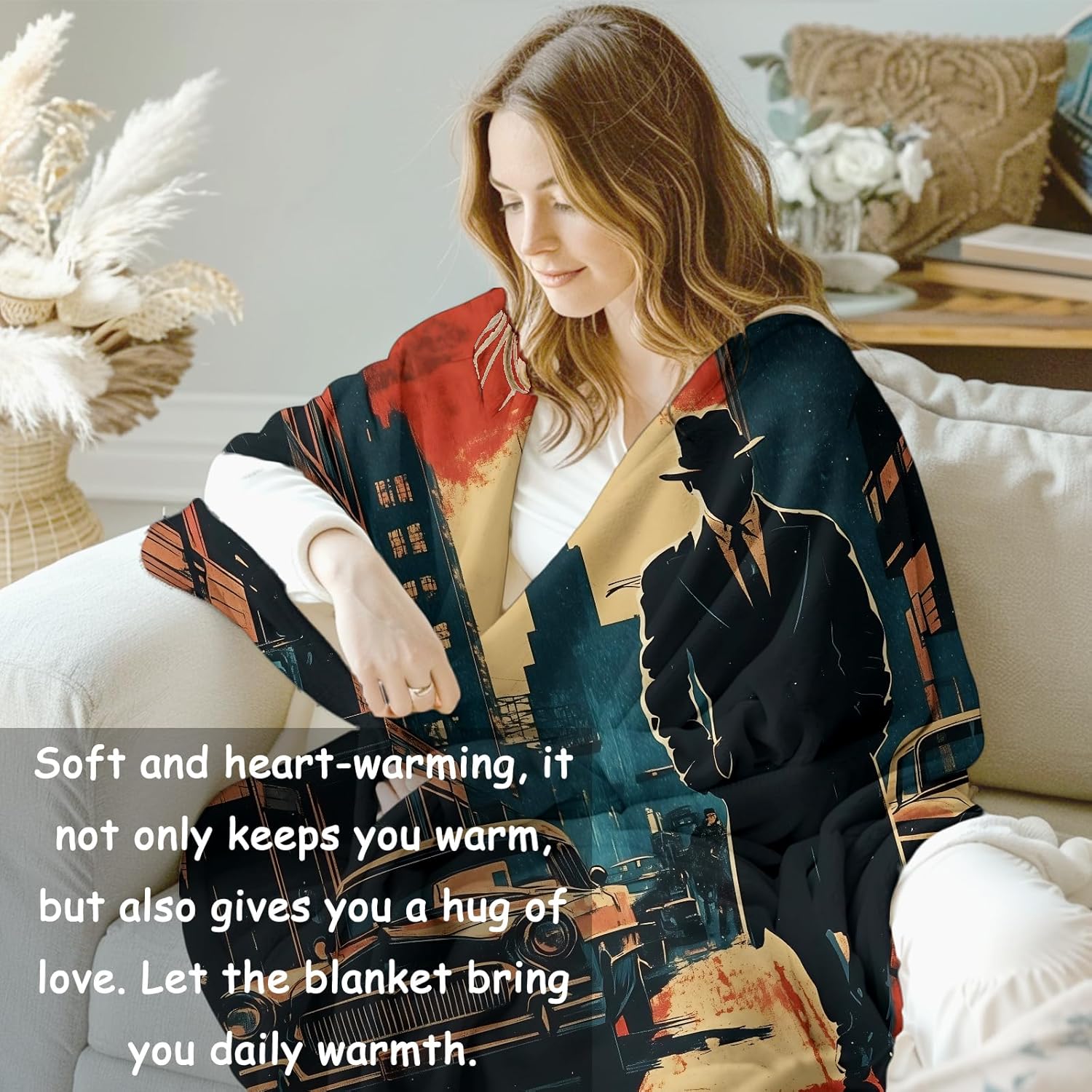 Noir Detective Blanket Gifts f - Home Of Textiles incelemesi ve fiyatı