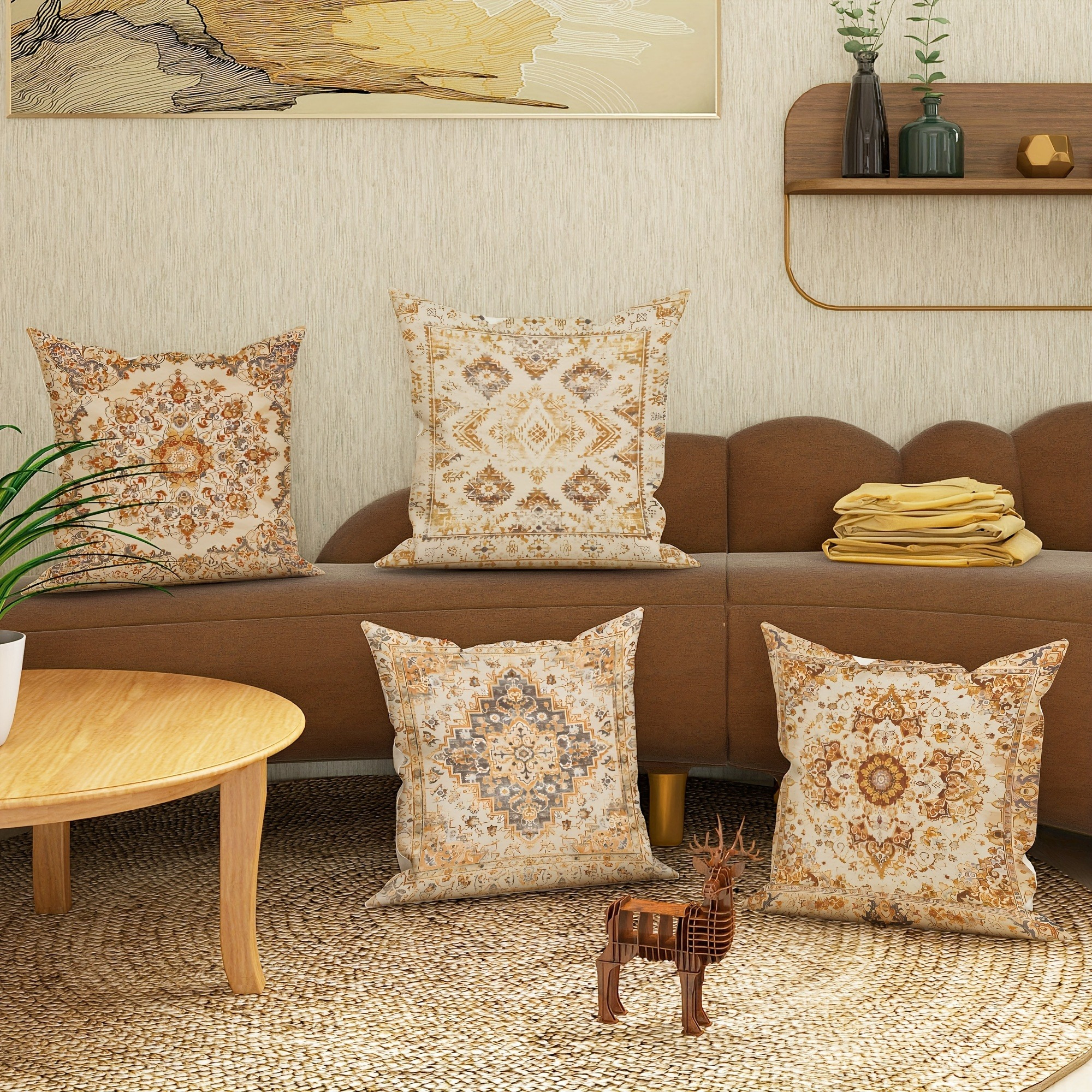 Pillow Covers Set of 4 Bohemia - Pillow Insert 18X18 incelemesi ve fiyatı