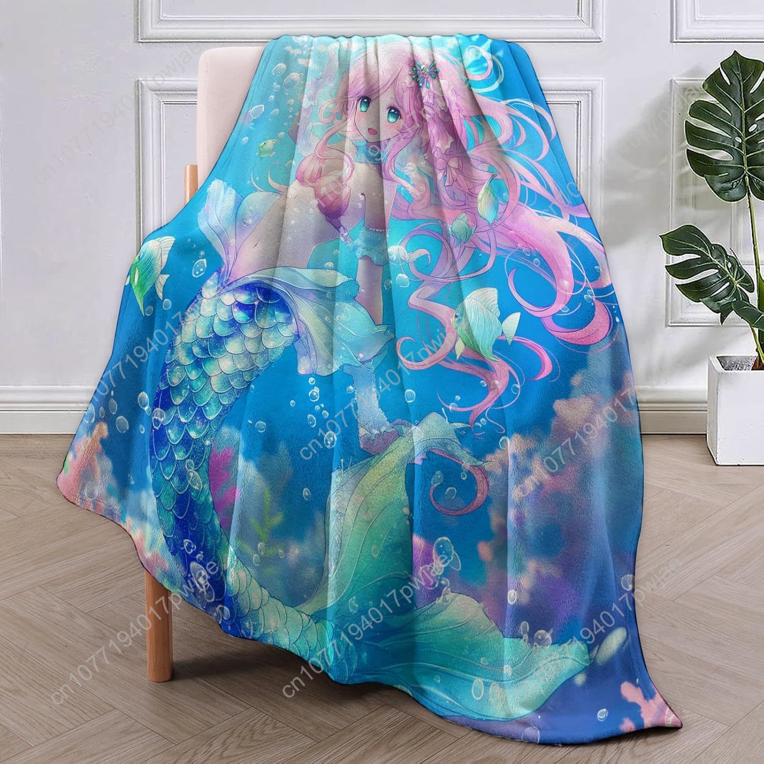 Cute Mermaid Blanket Cartoon F - Home Of Textiles incelemesi ve fiyatı