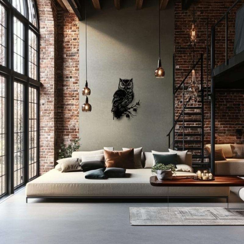 Metal Wall Art Owl Statue 1pc: - Home Textiles Products incelemesi ve fiyatı