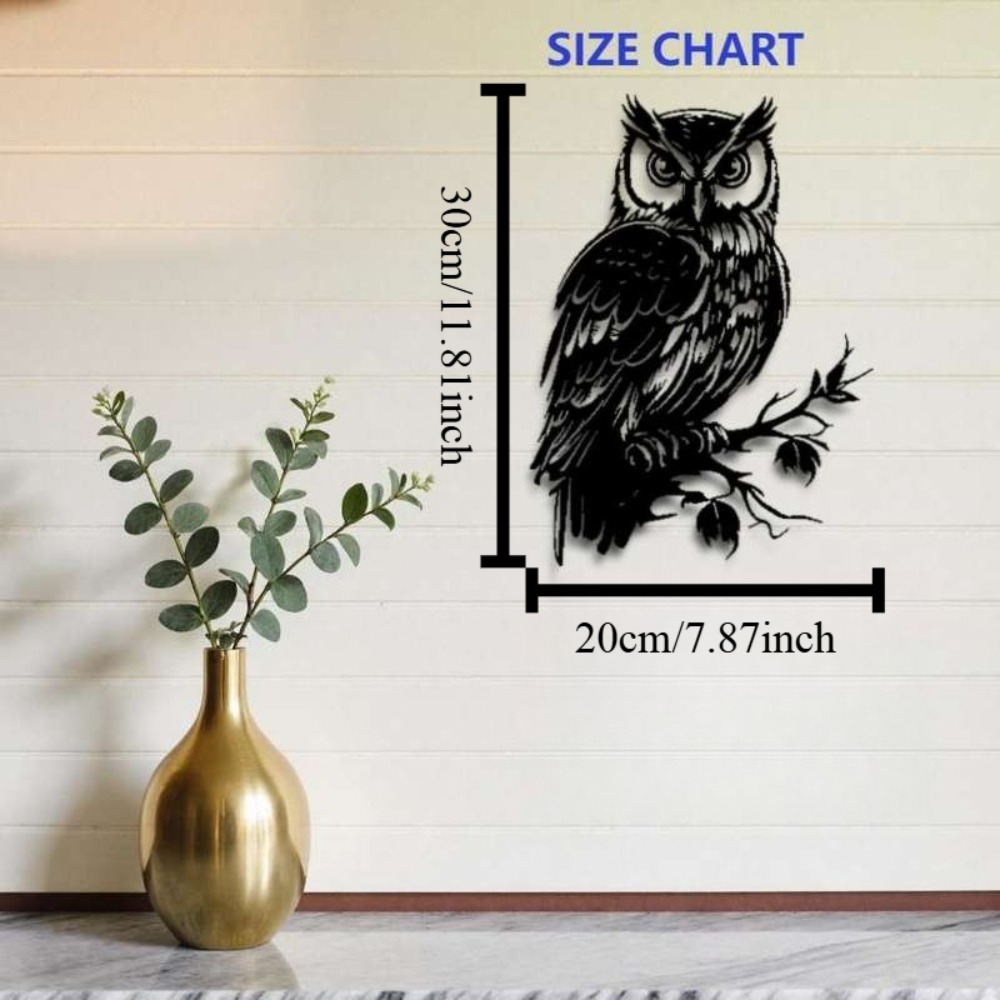 Metal Wall Art Owl Statue 1pc: - Home Textiles Products incelemesi ve fiyatı