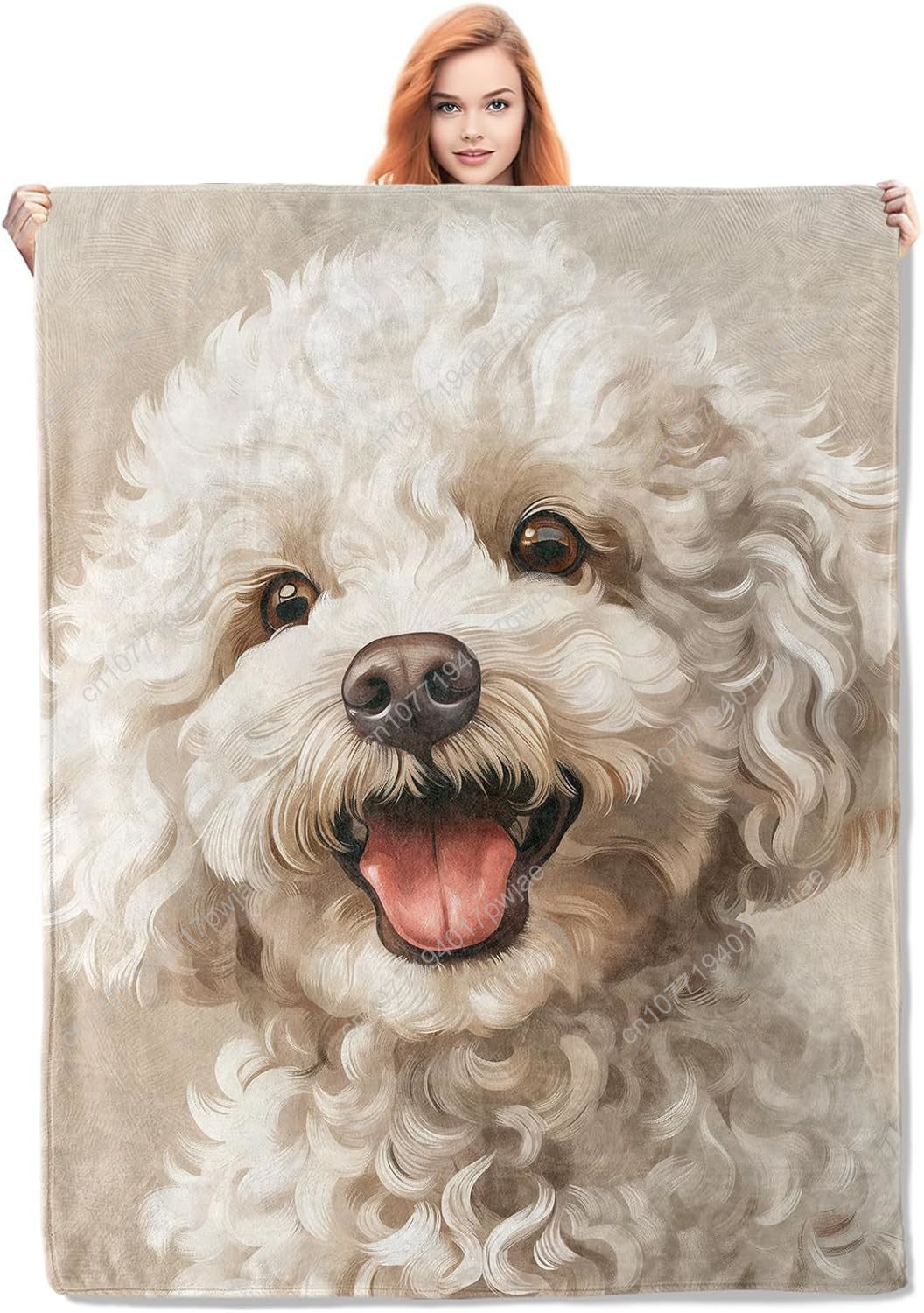 Joyful Poodle Portrait Blanket - Home Textiles Designer incelemesi ve fiyatı