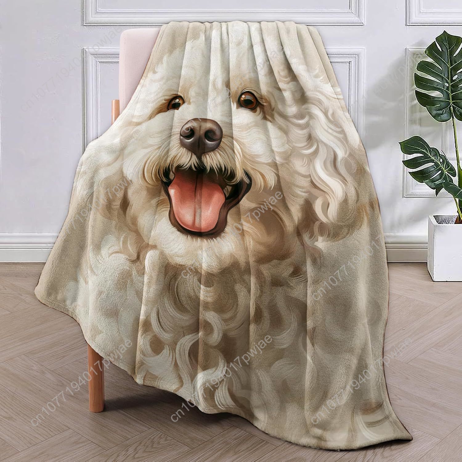 Joyful Poodle Portrait Blanket - Home Textiles Designer incelemesi ve fiyatı