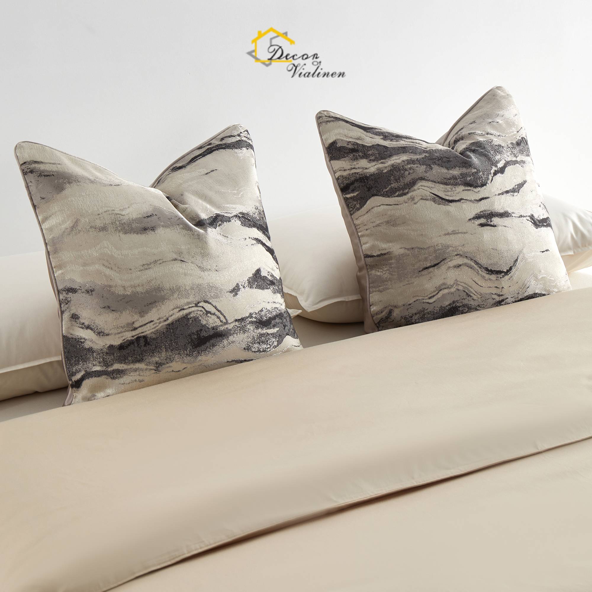 1pc Luxury Beige Abstract Pill - Pillow Insert 18X18 incelemesi ve fiyatı